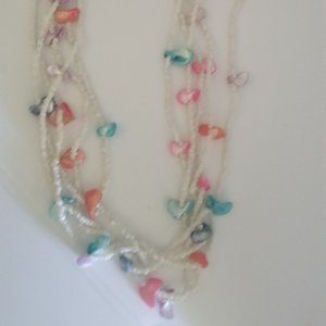 Vintage Multi-Strand shelled bead necklace